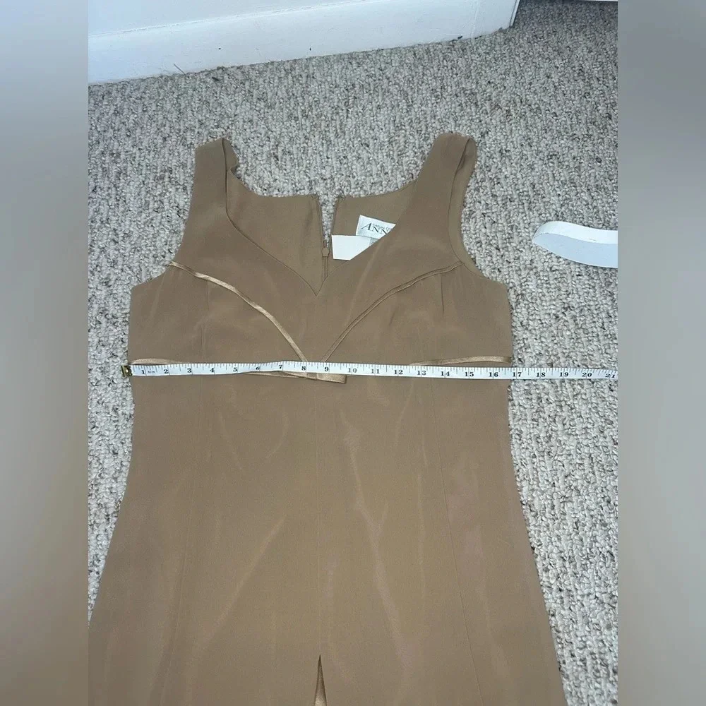 Annex vintage  Tan Sleeveless Dress with Bow size 8 NWT - Picture 10 of 10